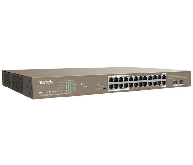 Tenda TEG1126P-24-410W PoE 24-porty 410W Gigabit Ethernet - 1375652 - zdjęcie